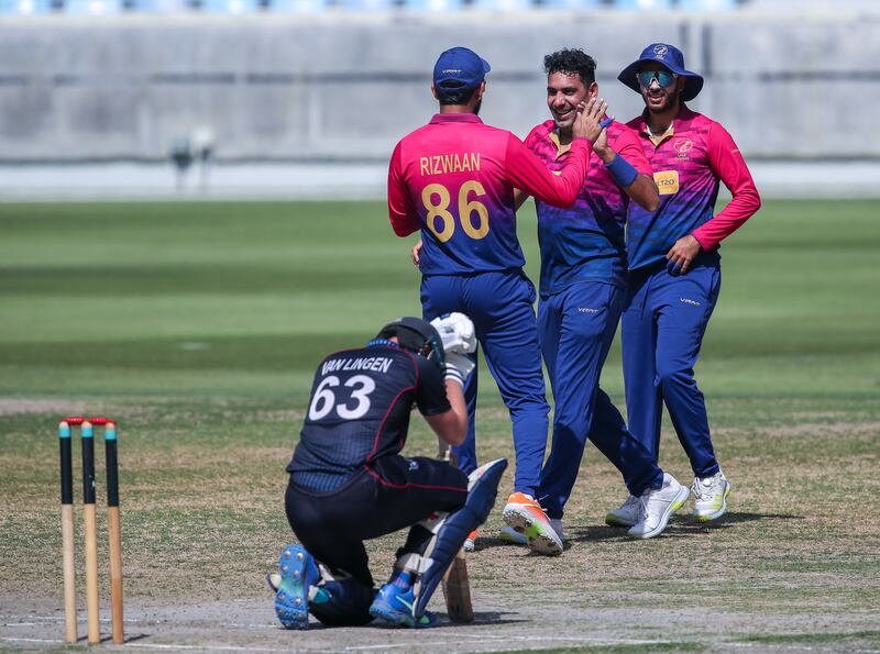 UAE bowled out Namibia for just 91 in Dubai