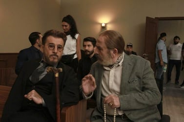 Salloum Haddad and Abed Fahed in Syrian drama '350 Grams'. Abu Dhabi Media