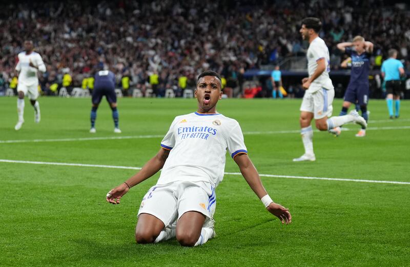 Rodrygo's second goal took the semi-final into extra time. Getty