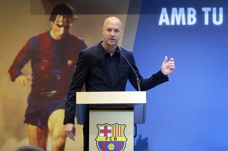 Jordi Cruyff returned to Barcelona as a sporting director in June 2021 and played a key role in the club's recent success. EPA