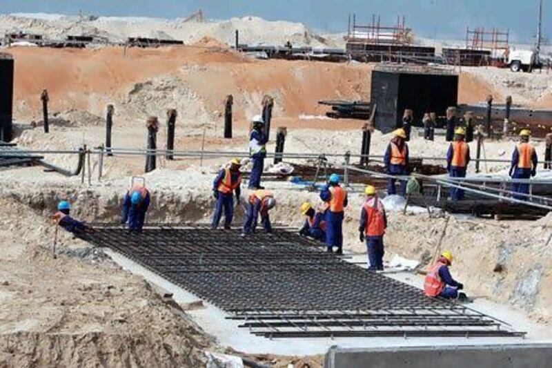 The Emirates Aluminium construction project was recognised for its workplace health and safety performance last year. Randi Sokoloff / The National