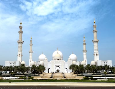 Sheikh Zayed Grand Mosque in Abu Dhabi is a global cultural atteaction. Victor Besa / The National