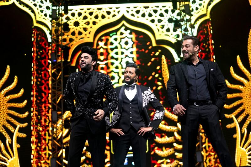 Actors Maniesh Paul, Riteish Deshmukh and Salman Khan hosted the 22nd IIFA Awards at the Etihad Arena on Yas Island, Abu Dhabi. All photos: IIFA2022