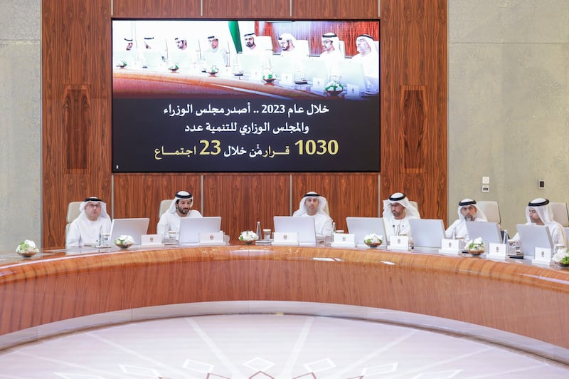 Sheikh Mohammed called on federal government departments to help drive the UAE's development this year.