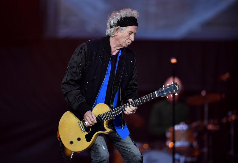 DUBLIN, IRELAND - MAY 17: Keith Richards of The Rolling Stones performs live on stage on the opening night of the european leg of their No Filter tour at Croke Park on May 17, 2018 in Dublin, Ireland. (Photo by Charles McQuillan/Getty Images)