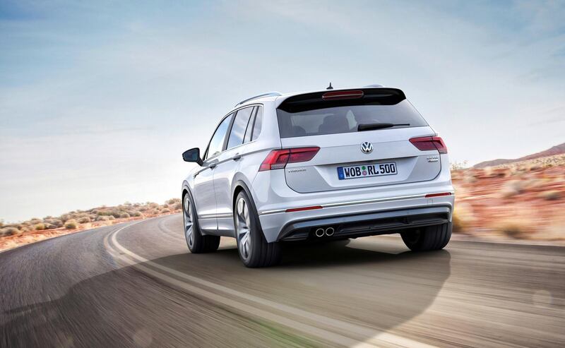 The vehicle on a desert road. Courtesy Volkswagen