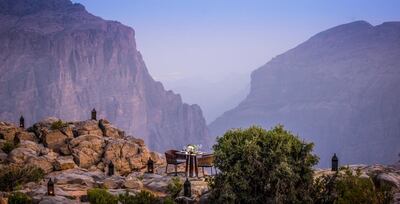 Dining by Design - Cliff at Anantara Al Jabal Al Akhdar Resort. Courtesy Anantara Al Jabal Al Akhdar Resort