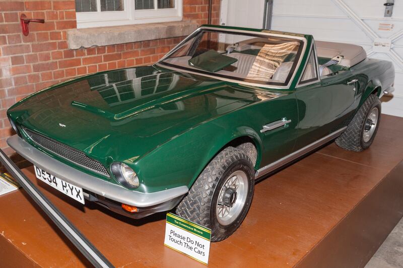 A Junior Aston Martin Volante given to Britain's Prince Charles in 1988, inside the Museum at the Sandringham estate in Norfolk. Alamy