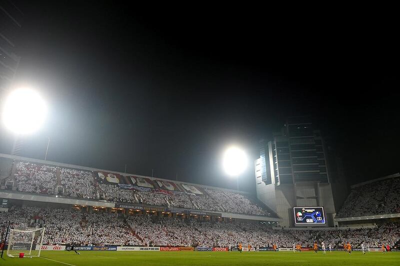 A general view of the action during the match at Mohammed bin Zayed Stadium in Abu Dhabi. Tom Dulat / Getty Images