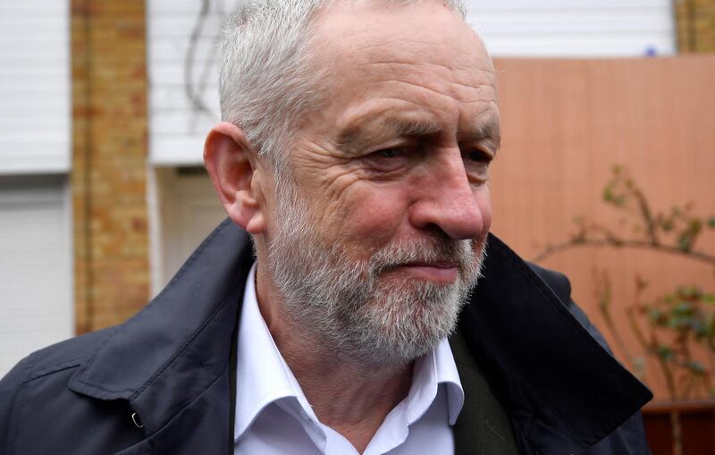 Britain's opposition Labour Party leader Jeremy Corbyn leaves his home in London, Britain, April 3, 2018. REUTERS/Toby Melville