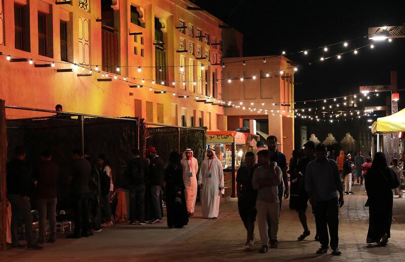 DUBAI, UNITED ARAB EMIRATES, Jan 09  – 2020 :- Visitors at the Al Shindagha Days culture festival held at Al Shindagha Heritage District in Dubai. (Pawan Singh / The National) Photo essay for Weekend. Story by Katy Gillett 