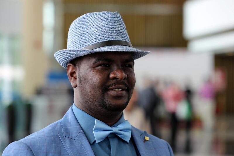 Dubai, United Arab Emirates - March 30, 2019: Abdelmonim Babiker Abdelhai at the Dubai World Cup. Saturday the 30th of March 2019 at Meydan Racecourse, Dubai. Chris Whiteoak / The National