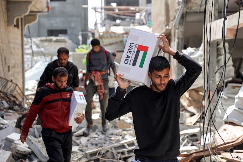 The UAE has been donating humanitarian relief to Gaza since shortly after the latest war began