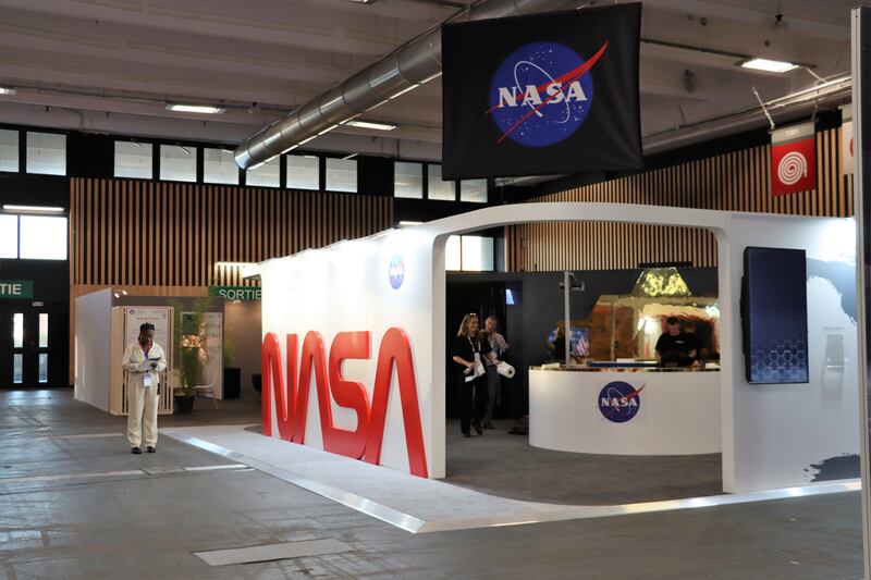 Nasa's stand at the IAC 2022 in Paris.