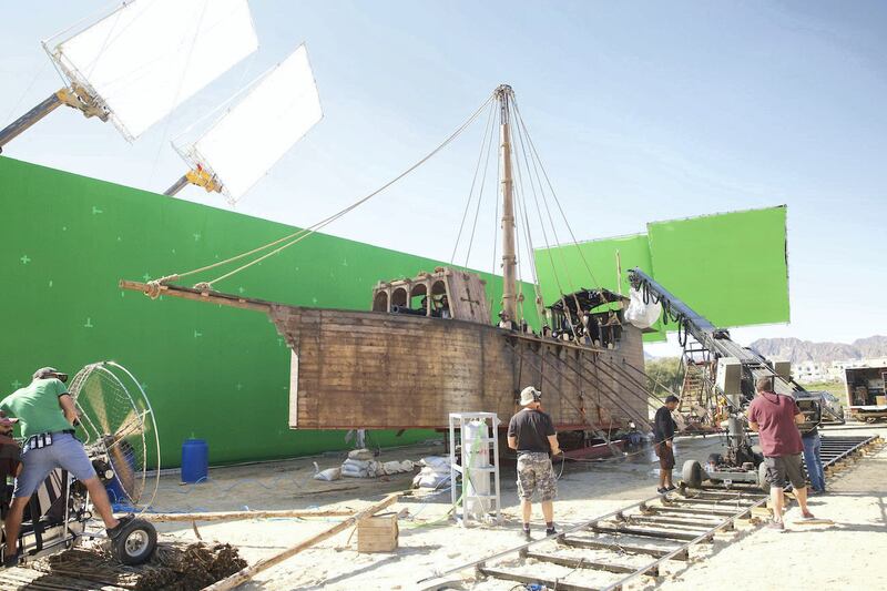 Behind the scenes images of Emirati film Khorfakkan, based on book by Sharjah Ruler.
Courtesy: Sharjah Broadcasting Authority.
