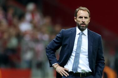 Soccer Football - World Cup - UEFA Qualifiers - Group I - Poland v England - PGE Narodowy, Warsaw, Poland - September 8, 2021 England manager Gareth Southgate looks on Action Images via Reuters / Carl Recine