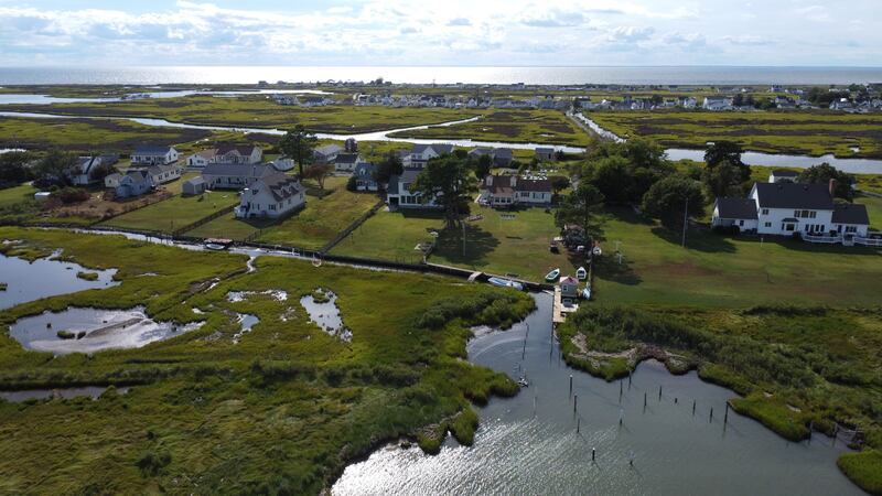 A view of Canton Ridge, the most vulnerable part of Tangier Island. 