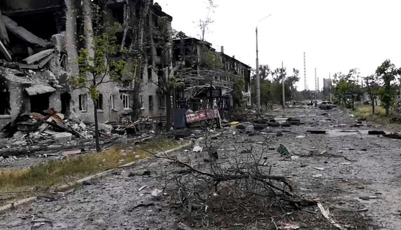 Ukraine says Russian attacks have decimated housing and infrastructure in cities such as Lysychansk. AP