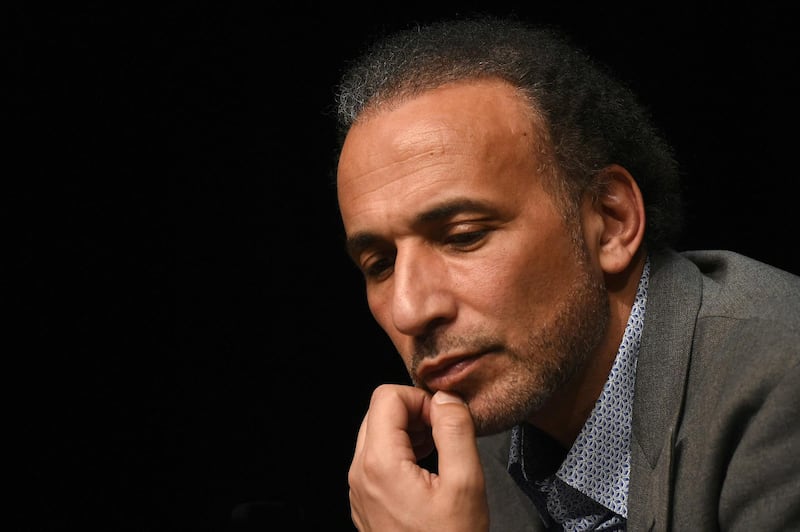 (FILES) In this file photo taken on March 26, 2016 Swiss Islamologist Tariq Ramadan takes part in a conference on the theme "Live together" in Bordeaux.
The appeal of Tariq Ramadan will be examined on February 15, 2018 after he was remanded in custody on charges of rape. Two Muslim women have accused Ramadan, a 55-year-old Oxford University professor whose grandfather founded Egypt's Muslim Brotherhood movement, of rape.  / AFP PHOTO / MEHDI FEDOUACH