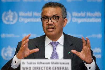 WHO chief Tedros Adhanom Ghebreyesus denies the organisation is seeking powers that would encroach on national governments. AP 