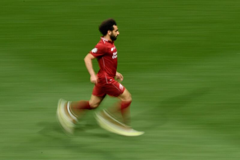 Salah's speed caused Tottenham problems throughout the final. AFP