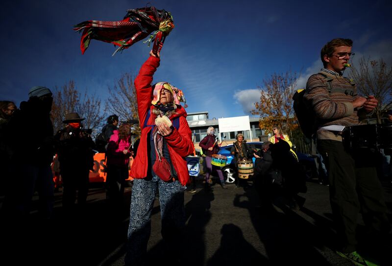 Extinction Rebellion activists demonstrate in Glasgow. Reuters