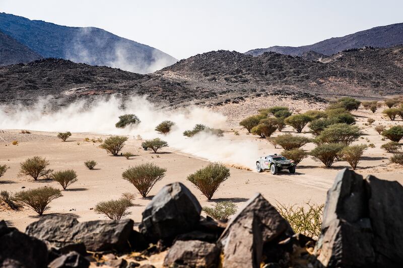 Century Racing's Brian Baragwanath and Taye Perry in action during Stage 4 of the Dakar Rally1 between Wadi Al Dawasir and Riyadh on Wednesday, January 6. EPA