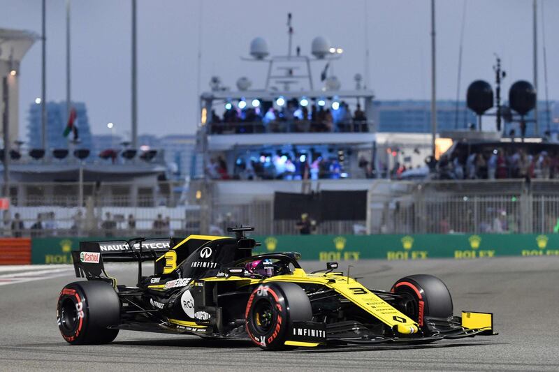 Renault's Daniel Ricciardo at the Yas Marina Circuit in Abu Dhabi. AFP