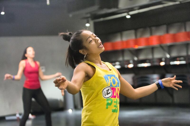 Dubai, United Arab Emirates - Zumba class at the Studio Republik.  Leslie Pableo for The National