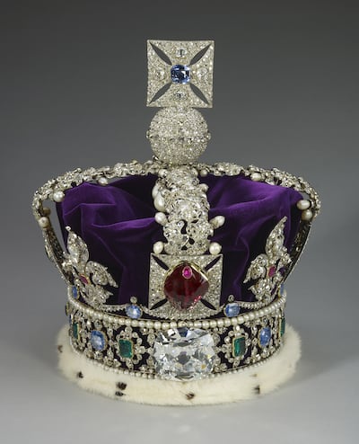 King Charles III will change from St Edward's Crown into the lighter Imperial Crown near the end of the coronation service. Photo: Royal Collection Trust