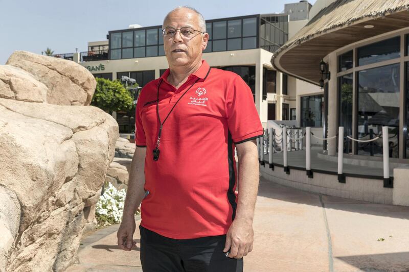 AL AIN, UNITED ARAB EMIRATES. 11 MARCH 2018.  UAE National Swimming Team coach Jamal Nasser at the Danat Al AIn resort in preparation for the upcoming Special Olympics. (Photo: Antonie Robertson/The National) Journalist: Ramola Talwar. Section: National.