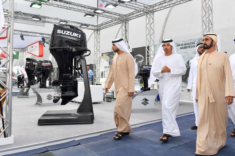 Sheikh Mohammed bin Rashid Al Maktoum, Vice President, Prime Minister and Ruler of Dubai,
visited today the 27th edition Dubai International Boat Show, being held in Dubai Canal. Wam