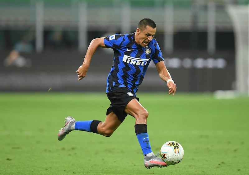 Alexis Sanchez in action for Inter Milan against Napoli. Reuters