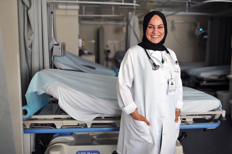 Ayesha Al Memari put her life at risk when she went to Yemen in 2015 to treat and bring home injured Emirati soldiers. Delores Johnson / The National 