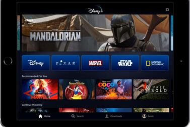 How Disney Plus will look on a tablet (Disney via AP)
