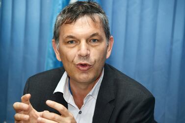 Philippe Lazzarini, who took over the UNRWA on April 1, says he recognises the challenges the organisation faces. AFP, file