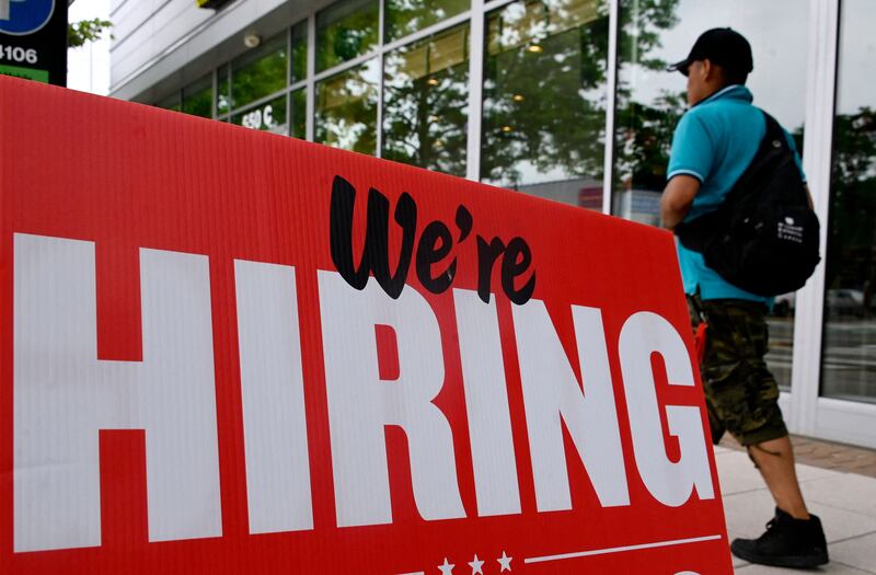 US job openings fell in June to the lowest level since April 2021. AFP