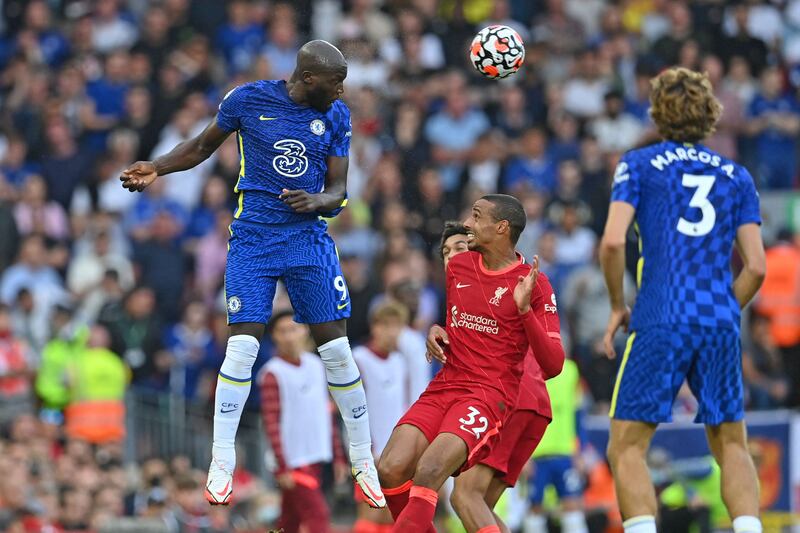 Romelu Lukaku - 6: The Belgian showed flashes of threat but was left to lead the line alone after the sending off. He gave Matip a couple of frights but one threatening run ended when the striker fell over the ball. AFP