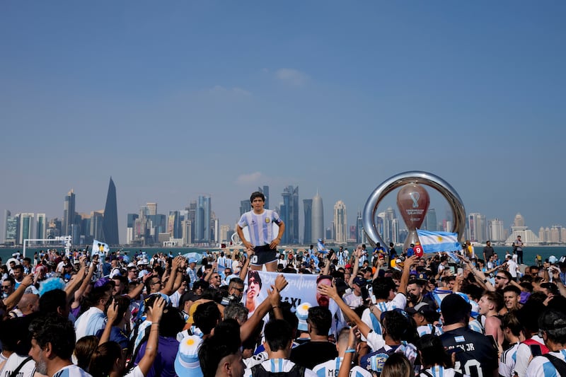 Argentina fans are hoping their team can secure their first World Cup for 36 years. Photo: AP


