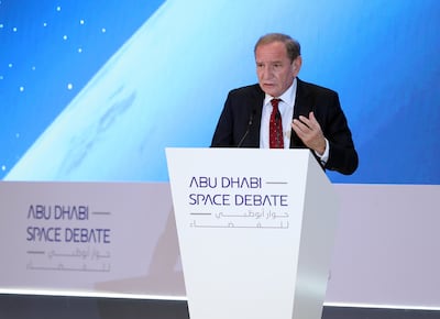 George Friedman spoke of 'resurrecting excitement' in space missions at the Adnoc Business Centre on Tuesday. Chris Whiteoak / The National