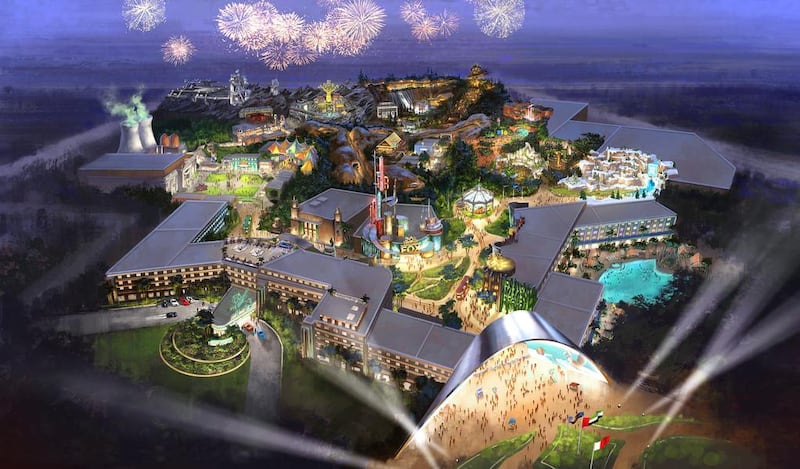 Above, a rendering of Al Ahli Holding’s 20th Centruy Fox theme park project. Courtesy AAHG