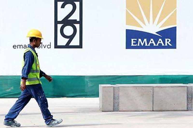 Emaar Properties helped to fuel a rally of Dubai stocks. Satish Kumar / The National