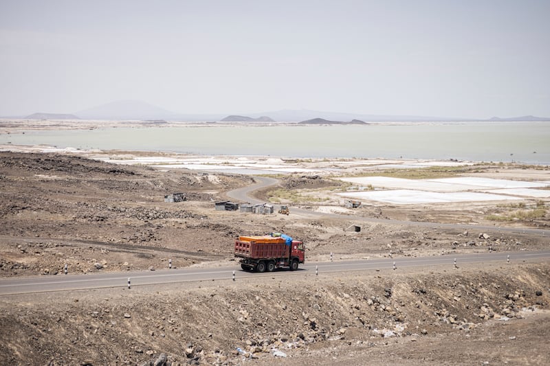 The area, including around Lake Afrera, is rich with salt mines