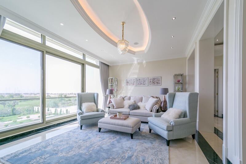 <p>The upper level has views out over the fairways.&nbsp;Courtesy LuxuryProperty.com</p>
