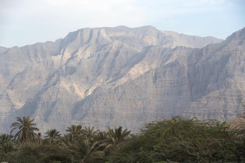 ShaÕam, United Arab Emirates, November 22, 2017:     General view of mountains near ShaÕam village, in northern Ras al Khamiah on November 22, 2017. Christopher Pike / The National

Reporter: Anna Zacharias
Section: News