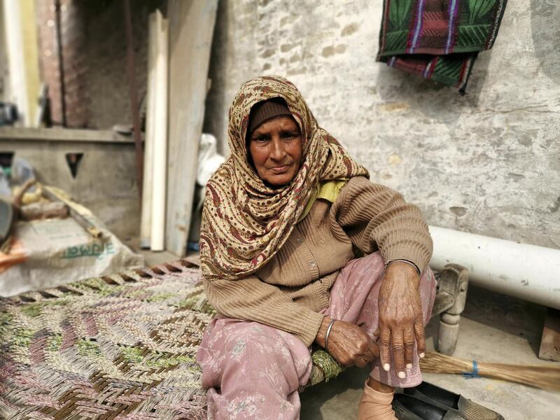 Gurmeet Kaur, 75, misses her only son but every time he calls, she encourages him to stay at the protests to fight for the farmer’s cause despite spending 50 days in biting cold. Taniya Dutta for The National