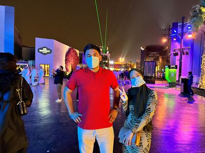 Wasif and Dianne Khan at Boulevard Riyadh. Saeed Saeed / The National