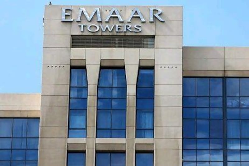 Emaar rose 0.8 per cent to Dh2.43 a share. Pawan Singh / The National