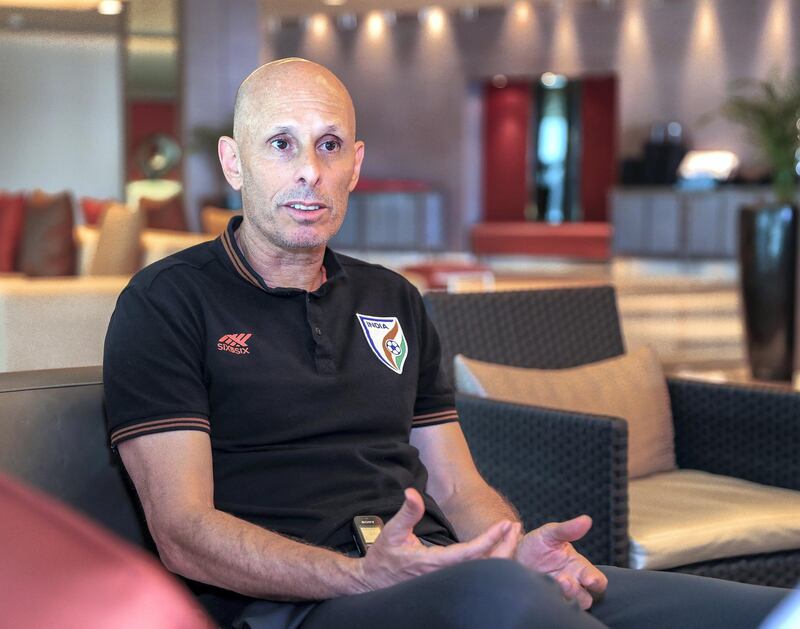 Abu Dhabi, U.A.E., Janualry 8, 2019.   Interview with Stephen Constantine, Head Coach, Indian National Team.
Victor Besa / The National
Section:  SP
Reporter:  Dan Sanderson