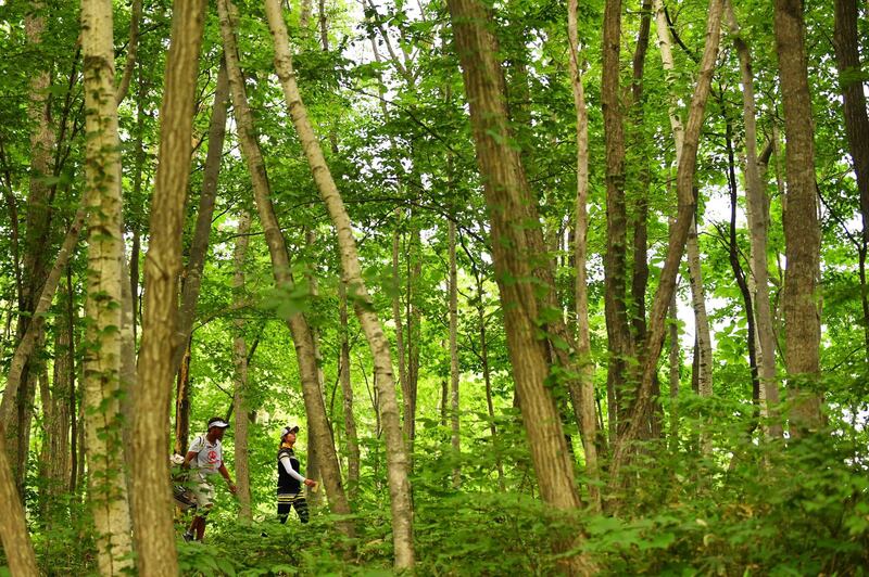 Momoko Osato of Japan walks on the 13th hole in Kitahiroshima, Hokkaido, Japan. Atsushi Tomura / Getty Images